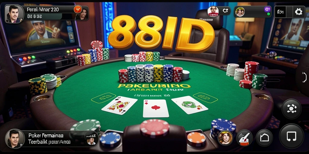 Screenshot gameplay Poker yang mendebarkan di 88ID.