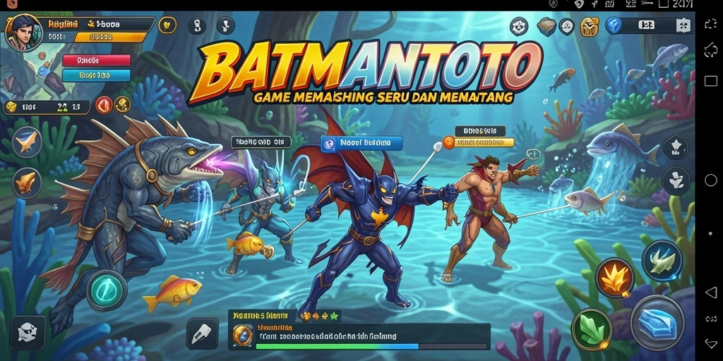 Screenshot gameplay BATMANTOTO yang menunjukkan aksi memancing yang mendebarkan.