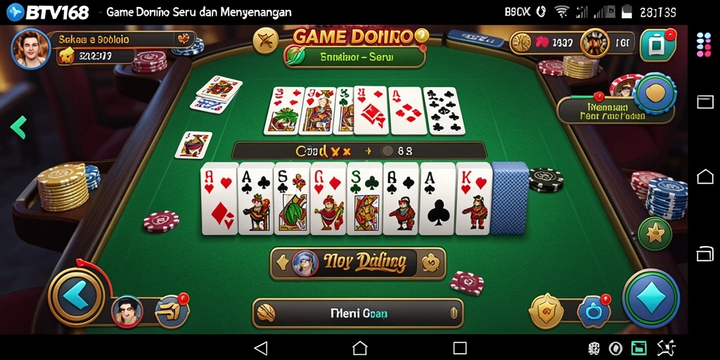 Screenshot gameplay BTV168 yang menampilkan aksi seru dalam permainan Domino.
