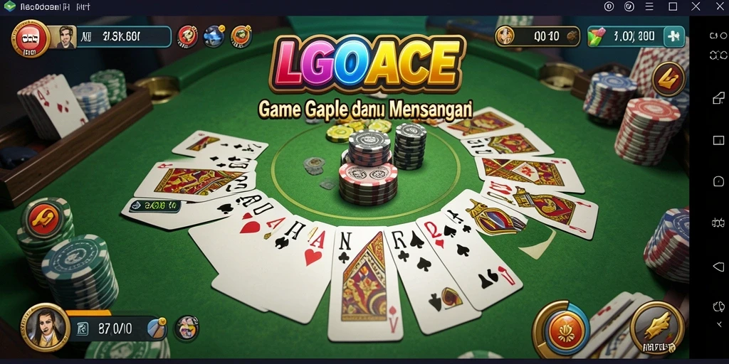 Tampilan gameplay <strong>LGOACE</strong> dalam suasana kompetitif Gaple.