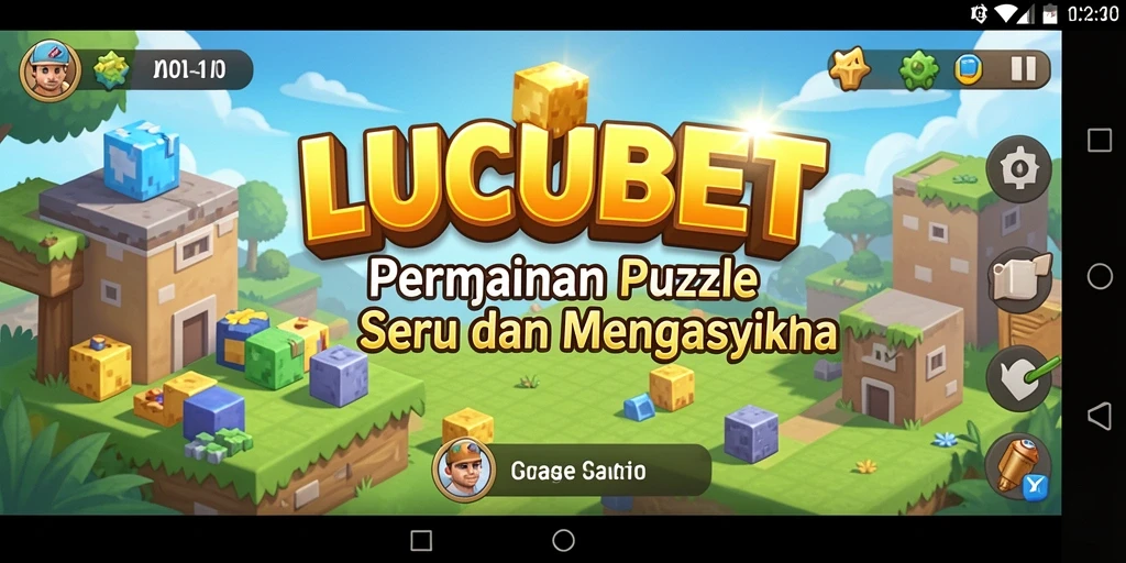 Tampilan gameplay seru LUCUBET dengan teka-teki menarik.