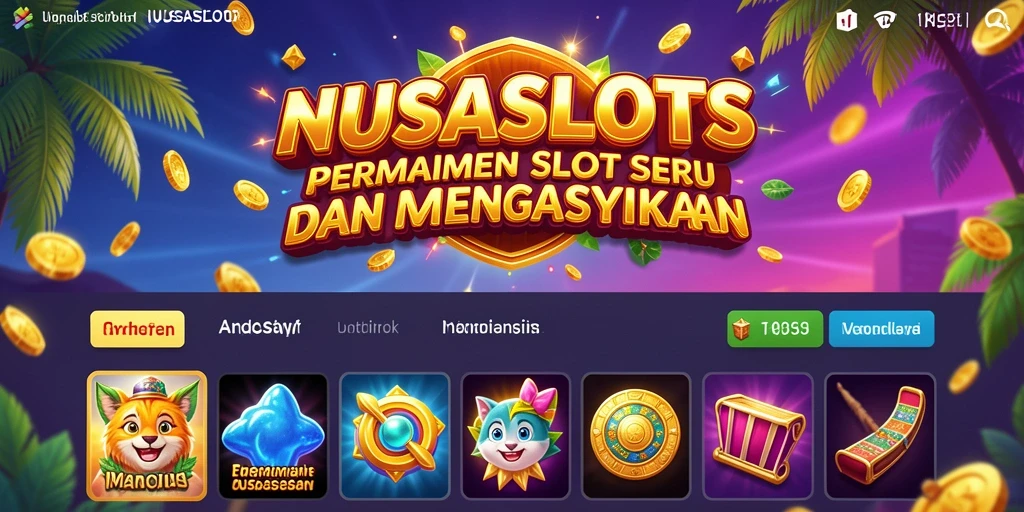 Screenshot NUSASLOTS menampilkan tampilan slot yang menawan dan gameplay yang seru.