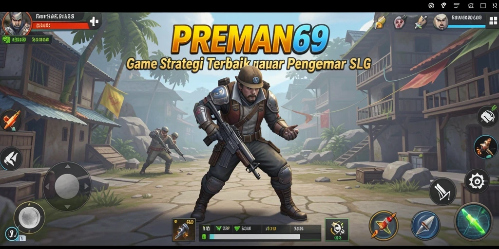 Tangkapan layar dari gameplay menegangkan di PREMAN69.
