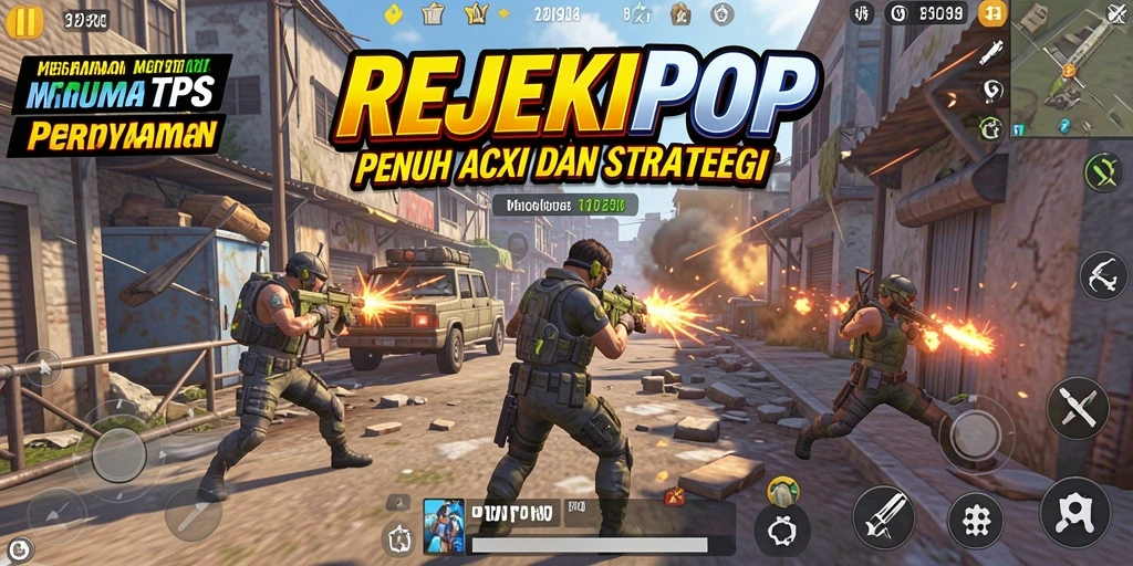 Tampilan gameplay REJEKIPOP yang menegangkan dan strategis.