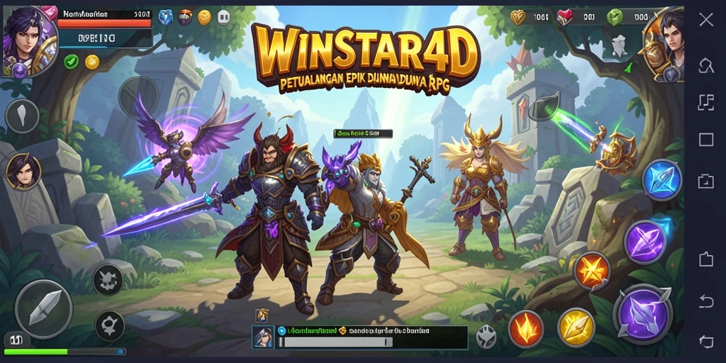 Tampilan gameplay <strong>WINSTAR4D</strong> yang mendebarkan dengan aksi pertarungan yang seru.